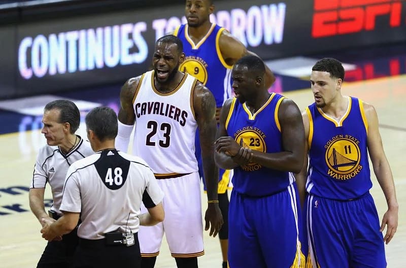 lebron james draymond green golden state warriors nba around the game playoffs